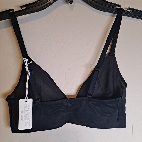 Aerie Smoothez Black Mesh Unlined Bralette Size XS - Picture 3 of 7